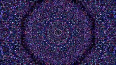 Parlayan güzel soyut bir kaleydoskop, ince hareketleri düzenleyen parlak bir ışık.