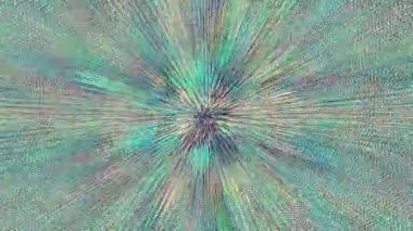 Çizgili dalgalar, arka planda parlayan renkli noktalar.