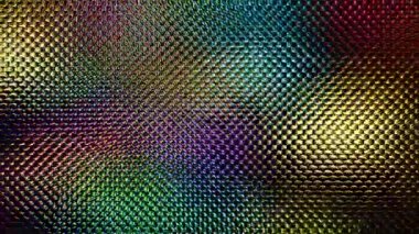 Çizgili dalgalar, arka planda parlayan renkli noktalar.