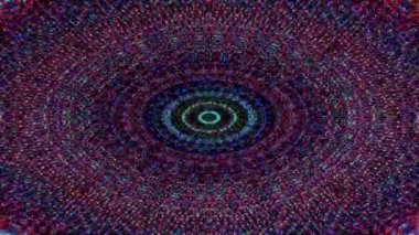 Parlayan güzel soyut bir kaleydoskop, ince hareketleri düzenleyen parlak bir ışık.