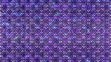 Çizgili dalgalar. Arkaplanda parlayan renkli noktalar.