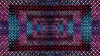 Çizgili dalgalar. Arkaplanda parlayan renkli noktalar.