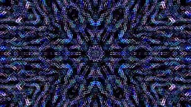 Hermoso Caleidoscopio Abstracto Que Brilla Una Luz Radiante Que Regula — Vídeo de stock