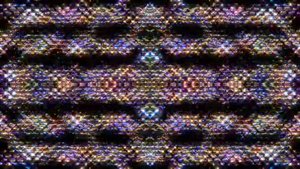 Líneas Brillantes Brillantes Establecer Movimiento Onda Colorido Sobre Fondo Negro — Vídeo de stock