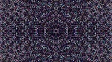 Parlayan güzel soyut bir kaleydoskop, ince hareketleri düzenleyen parlak bir ışık.