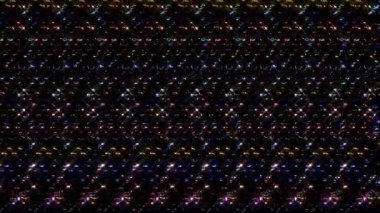 Soyut parlayan noktalar parlak çizgiler dalga titreşimleri, renkli, aktif siyah arkaplan