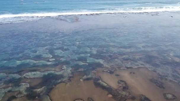 Prachtige Natuurlijke Omgeving Het Strand Genomen Met Drone Camera Ziet — Stockvideo