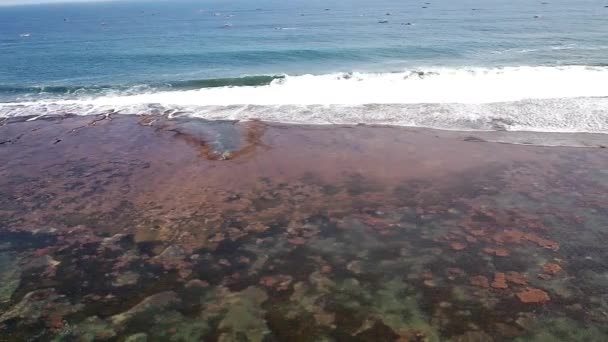 Piękne Naturalne Krajobrazy Plaży Zrobione Aparatem Drona Wygląda Niesamowicie Naturalny — Wideo stockowe