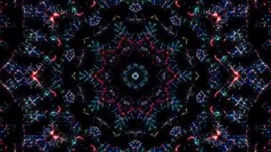 Soyut arka plan hareket eden çizgiler ve parlayan ışık noktaları. Çemberlerle canlandırma