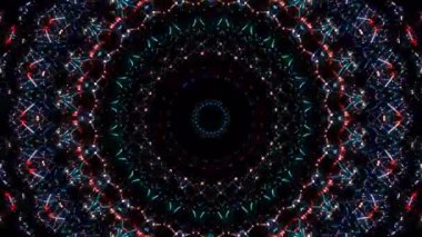 Parlayan güzel soyut bir kaleydoskop, ince hareketleri düzenleyen parlak bir ışık.