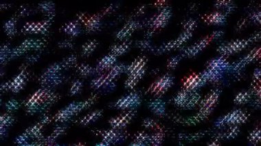 Soyut parlak çizgiler dalga oluşturur, renkli, siyah arkaplan