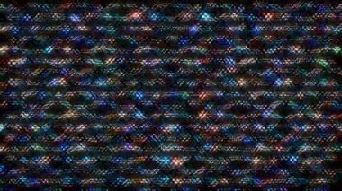 Soyut parlak çizgiler dalga oluşturur, renkli, siyah arkaplan