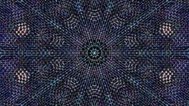 soyut çizgiler merkezde parlayan renkli ışık, siyah arkaplan