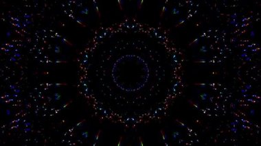 soyut çizgiler merkezde parlayan renkli ışık, siyah arkaplan