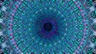 Parlayan güzel soyut bir kaleydoskop, ince hareketleri düzenleyen parlak bir ışık.