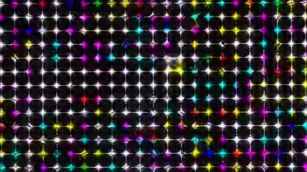 Abstrait Brillant Points Lignes Lumineuses Définir Vibration Onde Coloré Fond — Video