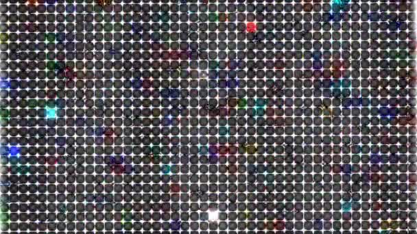 Abstrait Brillant Points Lignes Lumineuses Définir Vibration Onde Coloré Fond — Video