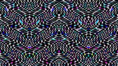 3D parlak çizgiler, dalga hareketini ayarlayın, renk dolu, siyah arkaplan üzerinde