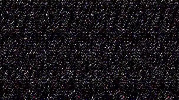 Shining Bright Lines Set Wave Motion Color Full Black Background — ストック動画