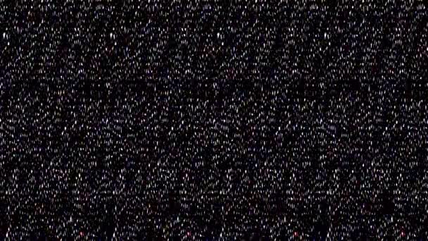 Shining Bright Lines Set Wave Motion Color Full Black Background — ストック動画