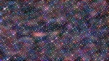 Parlak çizgiler dalga noktalarını hareket ettirir, renkli, siyah arkaplan üzerinde