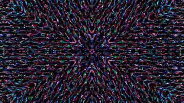 Parlayan güzel soyut bir kaleydoskop, ince hareketleri düzenleyen parlak bir ışık.