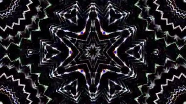 Parlayan güzel soyut bir kaleydoskop, ince hareketleri düzenleyen parlak bir ışık.