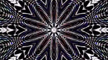 Parlayan güzel soyut bir kaleydoskop, ince hareketleri düzenleyen parlak bir ışık.