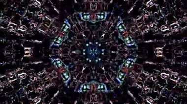 soyut çizgiler merkezde parlayan renkli ışık, siyah arkaplan