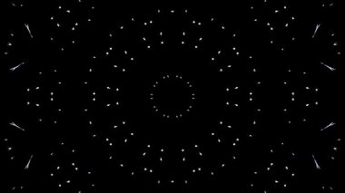 Parlayan güzel soyut bir kaleydoskop, ince hareketleri düzenleyen parlak bir ışık.