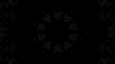 Parlayan güzel soyut bir kaleydoskop, ince hareketleri düzenleyen parlak bir ışık.