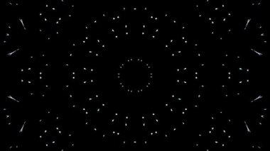 Parlayan güzel soyut bir kaleydoskop, ince hareketleri düzenleyen parlak bir ışık.