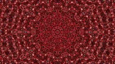 Parlayan güzel soyut bir kaleydoskop, ince hareketleri düzenleyen parlak bir ışık.