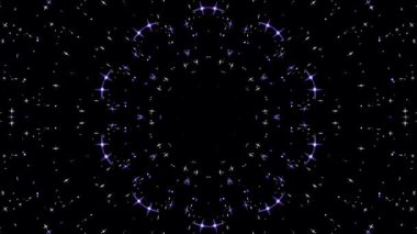 Parlayan güzel soyut bir kaleydoskop, ince hareketleri düzenleyen parlak bir ışık.