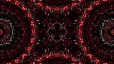 soyut çizgiler, merkezde parlayan renkli ışık, siyah arkaplan