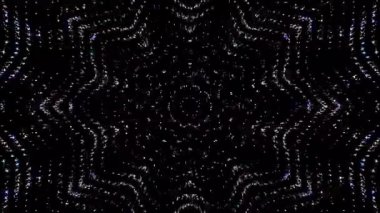 abstract lines colorfull light shining round shape in center, black background