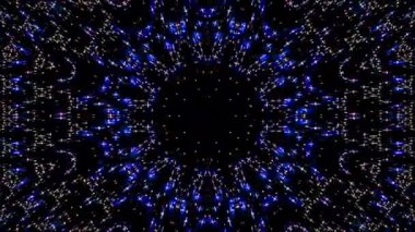 soyut çizgiler, merkezde parlayan renkli ışık, siyah arkaplan