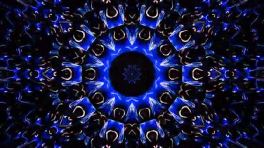 soyut çizgiler, merkezde parlayan renkli ışık, siyah arkaplan