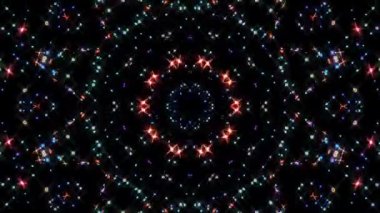 soyut çizgiler, merkezde parlayan renkli ışık, siyah arkaplan