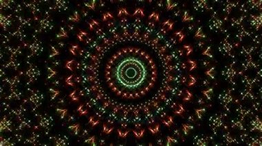 soyut çizgiler, merkezde parlayan renkli ışık, siyah arkaplan