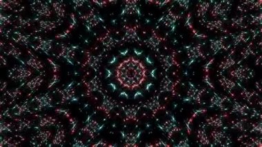 soyut çizgiler, merkezde parlayan renkli ışık, siyah arkaplan