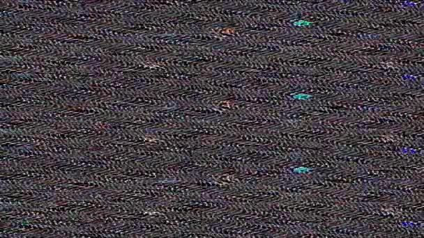 明亮的线条在黑色背景上设置波点运动 色彩斑斓 — 图库视频影像