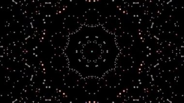 Parlayan güzel soyut bir kaleydoskop, ince hareketleri düzenleyen parlak bir ışık.