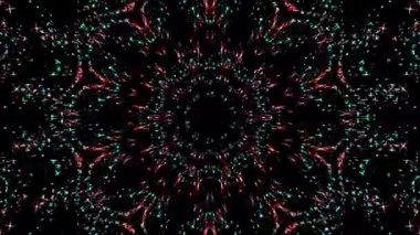 Parlayan güzel soyut bir kaleydoskop, ince hareketleri düzenleyen parlak bir ışık.