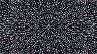 Parlayan güzel soyut bir kaleydoskop, ince hareketleri düzenleyen parlak bir ışık.