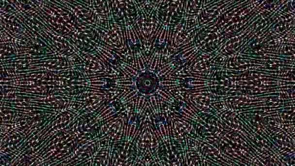 Abstract Kaleidoscoop Patroon Met Volledige Kleuren Magische Mandala — Stockvideo