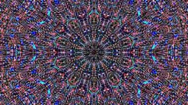 soyut çizgi yuvarlak renkli yanıp sönen ışık merkezde parlıyor, siyah arkaplan