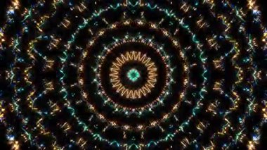 soyut çizgiler merkezde parlayan renkli ışık, siyah arkaplan