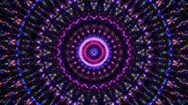 Soyut arka plan hareket eden çizgiler ve parlayan ışık noktaları. Çemberlerle canlandırma