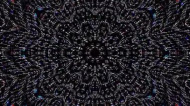 Parlayan güzel soyut bir kaleydoskop, ince hareketleri düzenleyen parlak bir ışık.